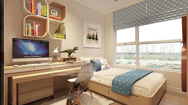 Mẫu giường ngủ gỗ công nghiệp có ngăn kéo là tận dụng được khoảng rỗng không phía dưới thiết kế các ngăn cất giữ đồ đạc tạo sự gọn gàng, ngăn nắp cho căn phòng