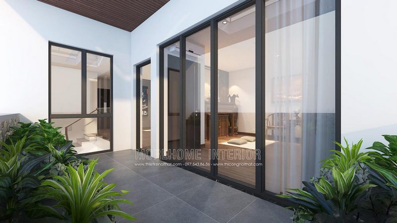 Một không gian nhà sử dụng cửa kính là chủ yếu làm tăng độ hiện đại và tiện nghi cho không gian nhà phố, biệt thự sang trọng.
